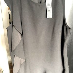 Ann Taylor side ruffle sleeveless top